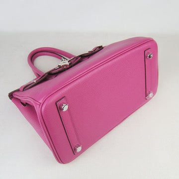 Hermes Birkin 30cm Togo Leather Handbags Peach Silver