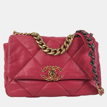 Pink Leather Small 19 Shoulder Bag
