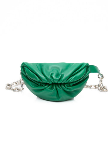 BOTTEGA VENETA Racing Green Nappa The Belt Chain Pouch