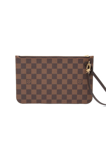 LOUIS VUITTON Damier Ebene Red Wristlet (New)