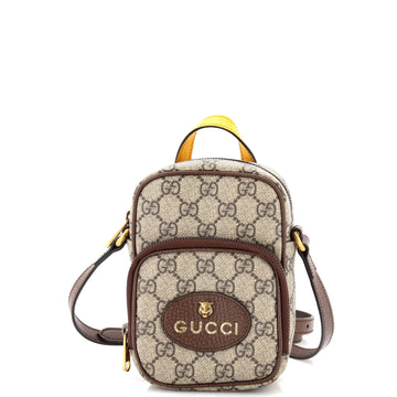 GUCCI Neo Vintage Top Handle CroESbody Bag GG Coated Canvas Mini