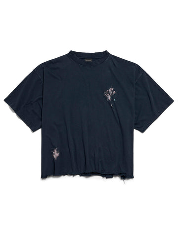 Balenciaga Women Nail Polish Cropped T-Shirt