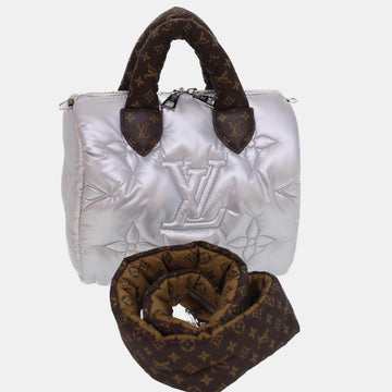 Silver ESonyl Nylon 25 Speedy Bandouliere Satchel Bag
