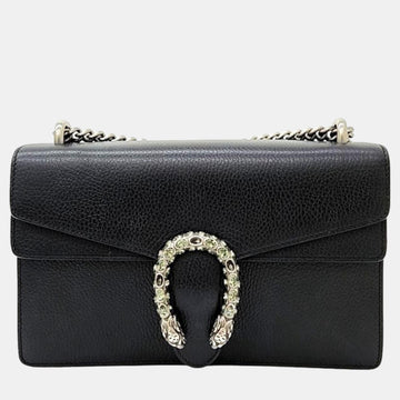 Black Leather Dionysus Shoulder Bag