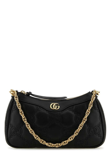 Gucci Women Black Leather Lion Gg Handbag