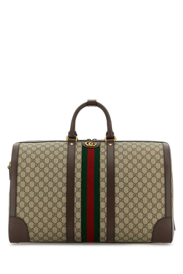 Gucci Men Gg Supreme Fabric Gucci Savoy Travel Bag