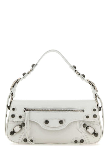 Balenciaga Women White Leather Small Le Cagole Sling Shoulder Bag