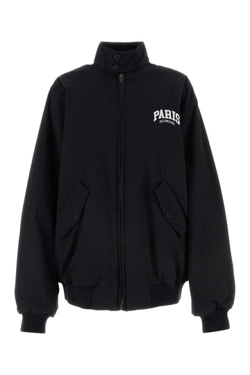 Balenciaga Women Black Cotton Oversize Jacket