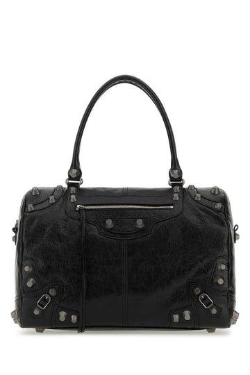 Balenciaga Men Black Nappa Leather Le Cagole Shopping Bag