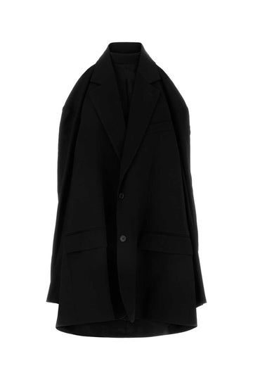 Balenciaga Women Black Viscose Blend Blazer Dress