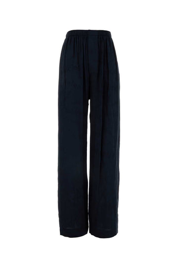 Balenciaga Women Midnight Blue Silk Pyjama Pant