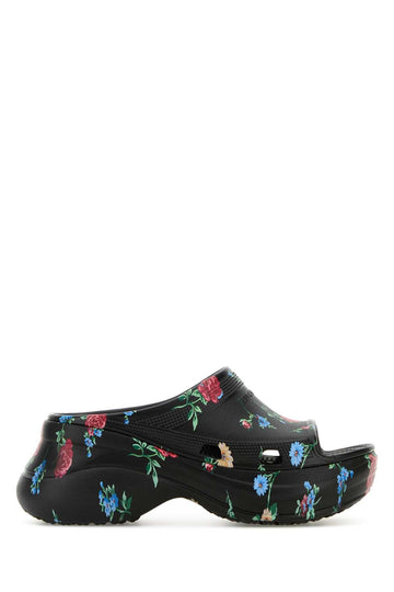 Balenciaga Women Printed Rubber Balenciaga X Crocs™ Slide Pool Slippers