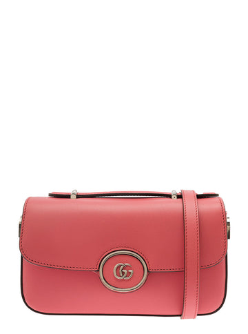 Gucci Women 'Petite Gg' Mini Pink Shoulder Bag With Double G Detail In Leather Woman