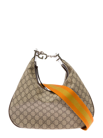 Gucci Women 'Attache' Multicolor Big Crescent Moon Shoulder Bag With Hook Woman Gucci