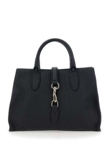 Gucci Women 'Jackie' Black Handbag With Horsebit On The Front And Removable Shoulder Strap In Leather Woman