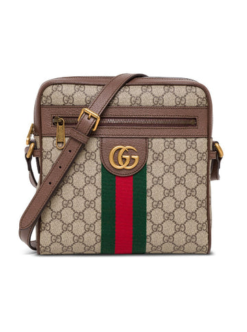 Gucci Men Gucci Man's Ophidia Messenger  Gg Supreme Fabric Crossbody Bag
