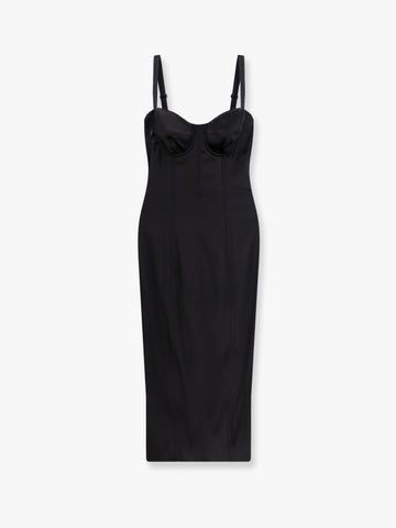 Dolce & Gabbana Women Satin Dress With Bustier Detail