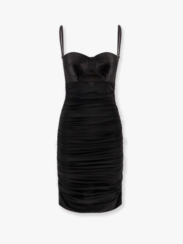 Dolce & Gabbana Women Viscose Blend Dress With Bra Detail