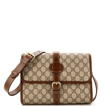 GUCCI Interlocking G Patch MeESenger Bag GG Coated Canvas Small
