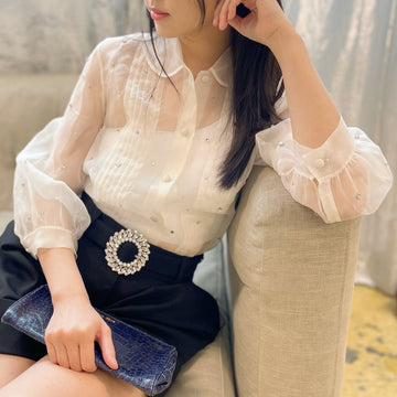 Miu Miu silk white top