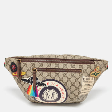 Beige GG Supreme Canvas Courrier Belt Waist Bag