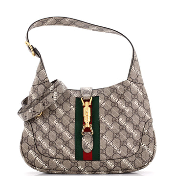 GUCCI x Balenciaga The Hacker ProjESt Jackie 1961 Hobo GG Coated Canvas Small