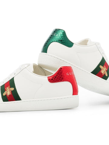 GUCCI Leather Lace-Up Sneakers for Women - Fit Large