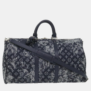 Grey Canvas  Tapestry Keepall Bandouliere 50 travel Duffel Bags