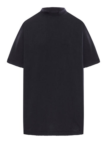 Balenciaga Women Women`S Painted Vintage Oversize T-Shirt In Black Délavé