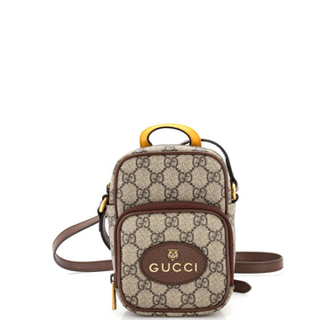 GUCCI Neo Vintage Top Handle CroESbody Bag GG Coated Canvas Mini