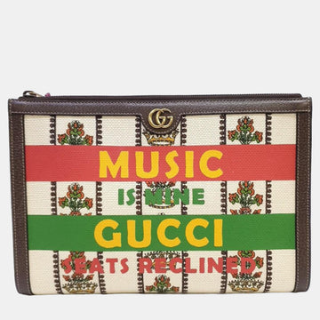 Multiclore Canvas 100th Anniversary Clutch Bag