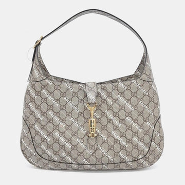 x Balenciaga Beige GG Supreme Hacker ProjESt Jackie 1961 Medium Hobo Bag