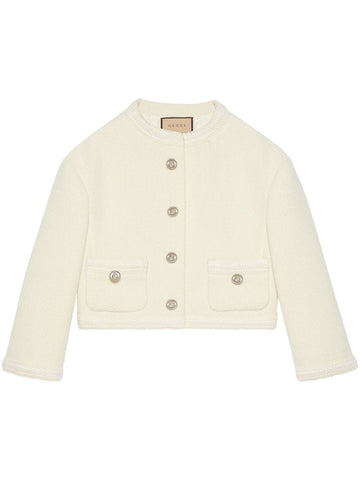 GUCCI Tweed Button-Up Jacket for Women - SS24
