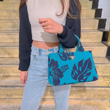 Prada floral leafy bag
