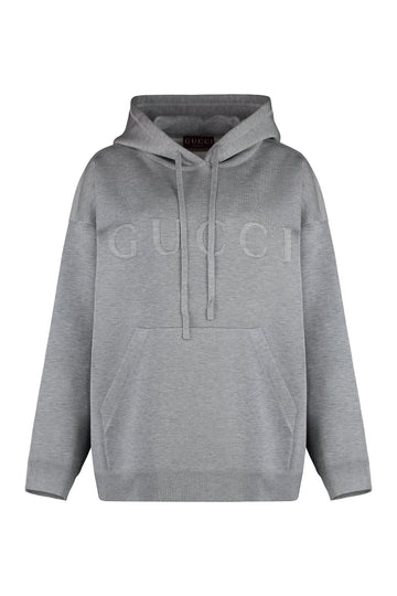 GUCCI Embroidered Knit Hoodie for Women - SS24