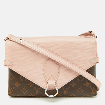 Louis Vuitton Rose Ballerine Epi Leather And Monogram Canvas Saint Michel Bag