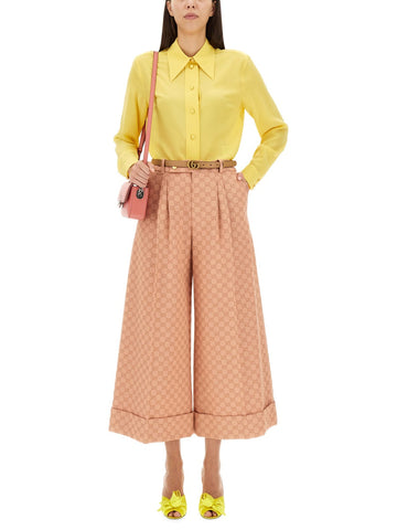 Gucci Women Crepe De Chine And Silk Shirt