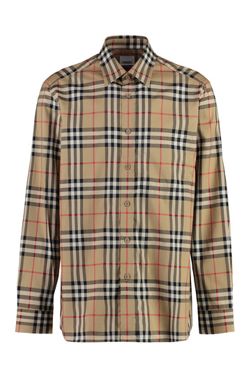 BURBERRY Classic Check Print Cotton Shirt - Men's - 2025 Edition