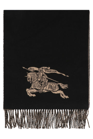 BURBERRY Cashmere Scarf with Fringed Edges, 210x45 cm
