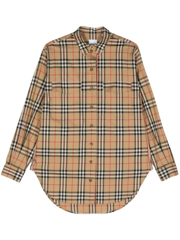 BURBERRY Embroidered Stretch Cotton Shirt for Women - FW25 Edition