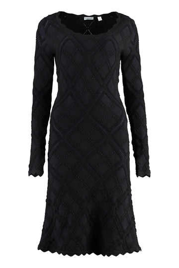BURBERRY Scalloped Detail Slim Fit Dress