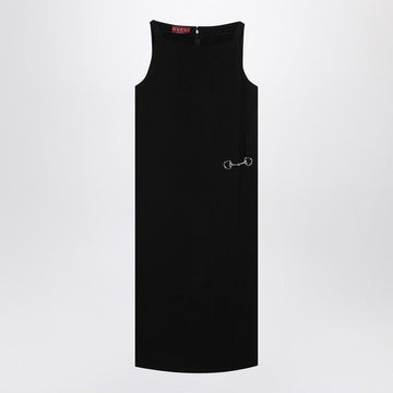 GUCCI Sleeveless Midi Dress with Horsebit Detail
