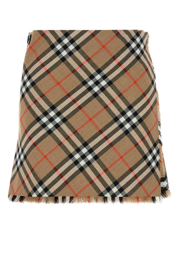 BURBERRY Embroidered Twill Mini Skirt for Women