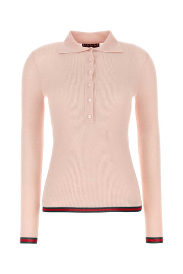 GUCCI Cashmere Blend Polo Shirt for Women - SS25 Collection