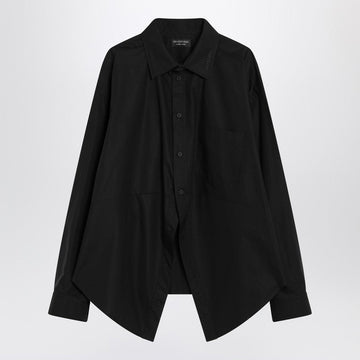 Balenciaga Asymmetrical Black Cotton Shirt Women