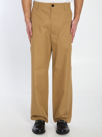 GUCCI Men's Wide Leg Cotton Twill Trousers - Size IT 48