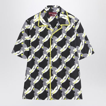 GUCCI Cotton Print Shirt with Oversized Fit for Men - SS25