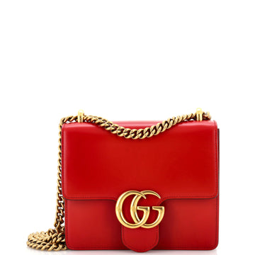 GUCCI GG Marmont Chain Shoulder Bag Leather Small