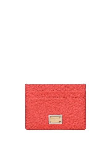 Dolce & Gabbana Women Dauphine Card Holder With Logo Plaque