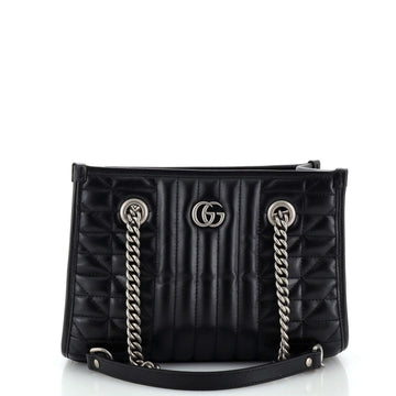 GUCCI GG Marmont Aria Chain Shopping Tote Mixed MatelaESe Leather Small
